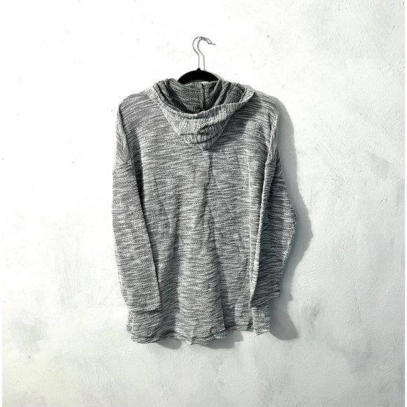 Soleillee Gray Knit Hoodie : 1X - Picture 2 of 2